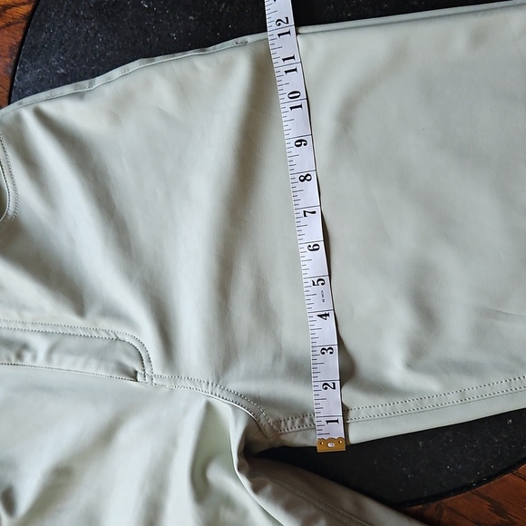 A&F Curve Love Mint Green Faux Leather 90's Ultra High Rise Straight Leg Pant 29 - Picture 14 of 16